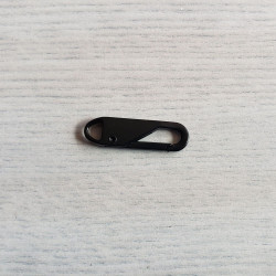 zip puller -  hook shape - black metal