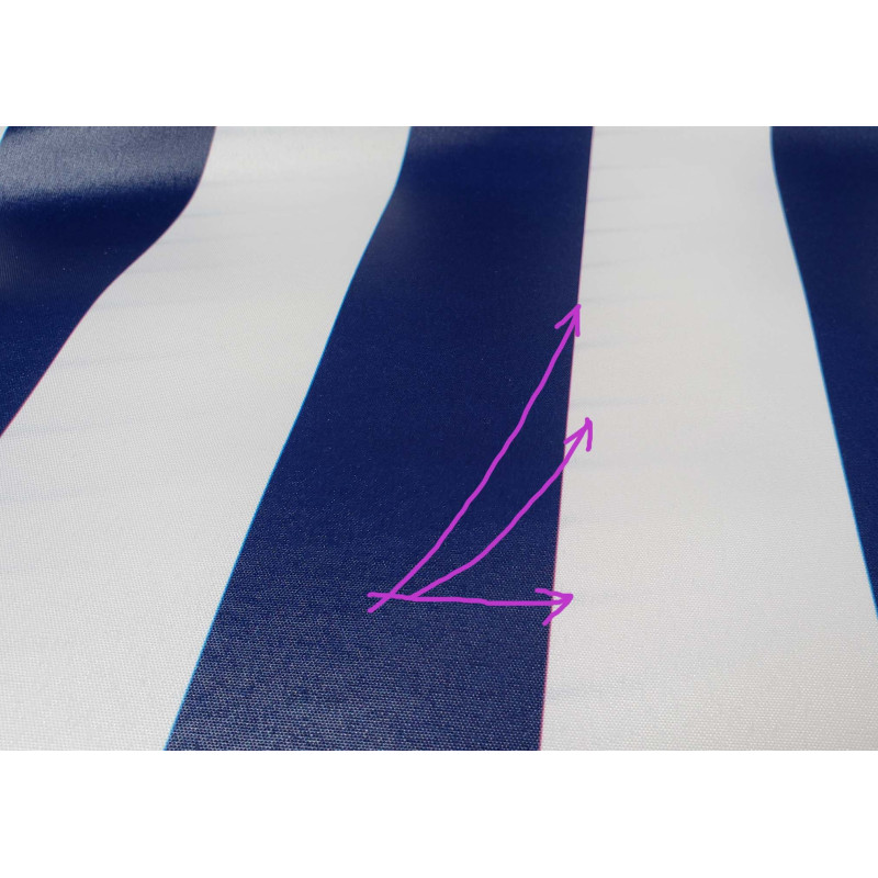 Outdoor 100% waterproof fabric - navy blue stripes
