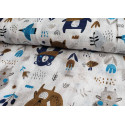 Cotton double gauze fabric - cats in glasses