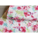 Cotton double gauze fabric - tropical floral