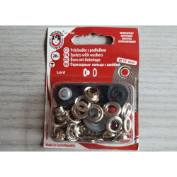 Metal eyelets kit - size13  - silver