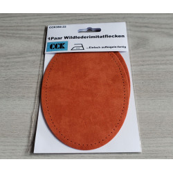 Faux suede elbow patches - terracotta