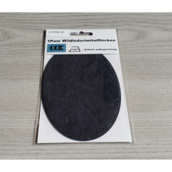 Faux suede elbow patches - navy