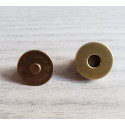 metal magnetic clasp - 18mm - antique brass