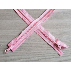 double slider zip - pink - chunky - 100cm