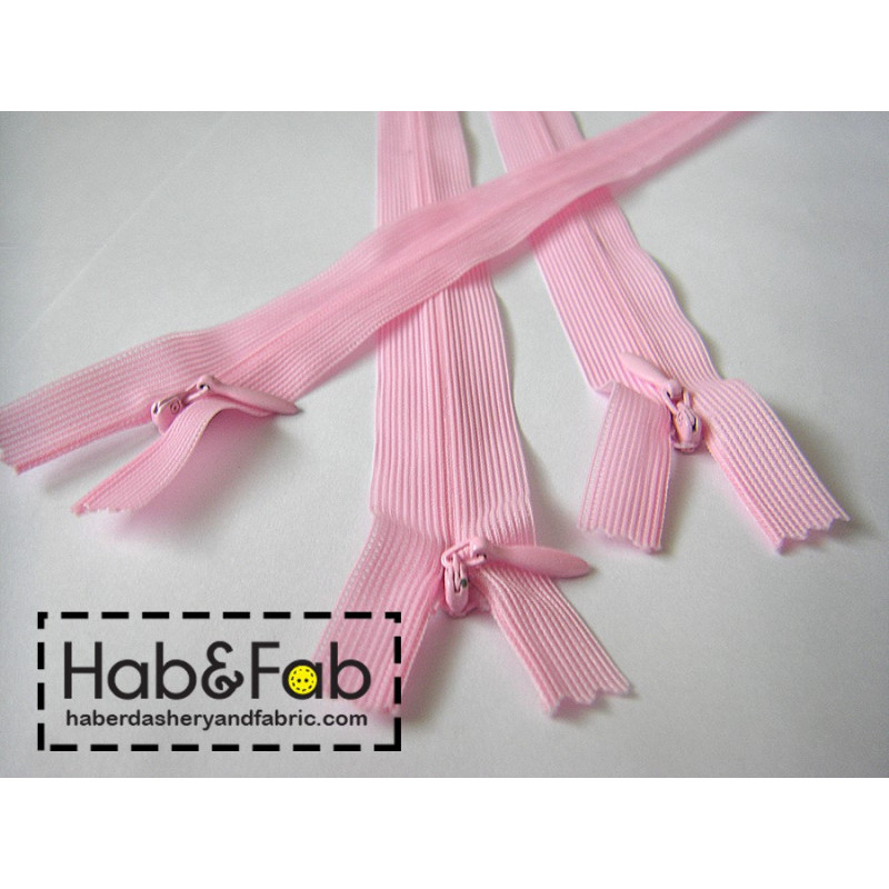 invisible zip pink - length from 22cm to 60cm