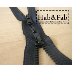 double slider zip - black- chunky - length from 55cm to 100cm