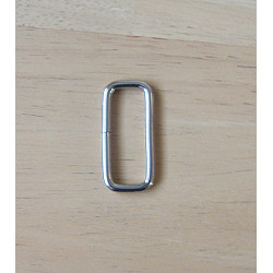 Rectangle Metal Square D ring - 25mm - nickel