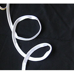Flanged fabric piping cord - white satin