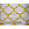 Maroccan Lattice  - Whie&Yellow - 100% Cotton
